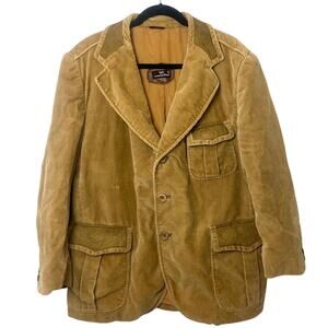 Vintage Cortefiel Men's Corduroy Blazer Sport Coat Made in Spain 70s 80s